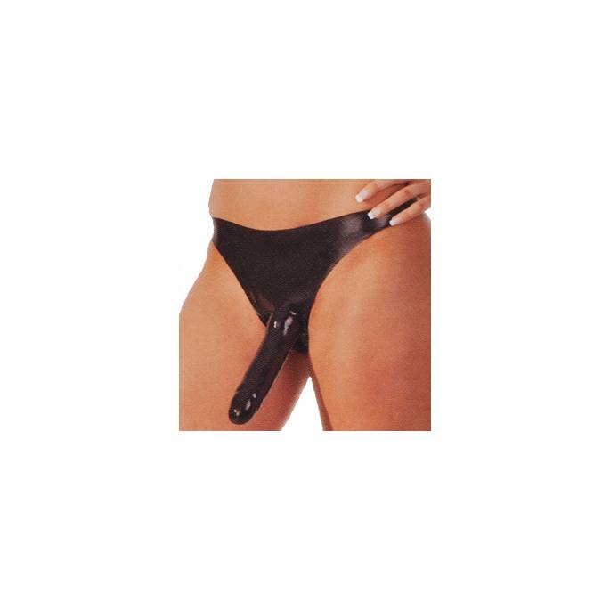 SLIP LATEX FEMME AVEC GODE EXTERNE