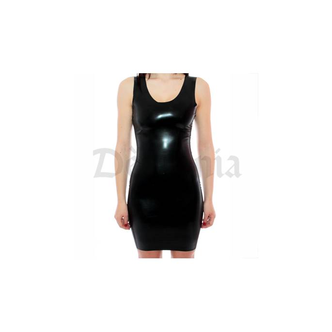 SCHWARZES LATEXKLEID