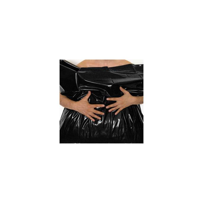 BLACK VINYL PILLOWCASE