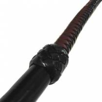 BLACK AND BROWN LEATHER WHIP