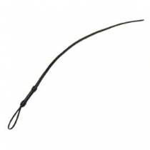 BLACK AND BROWN LEATHER WHIP