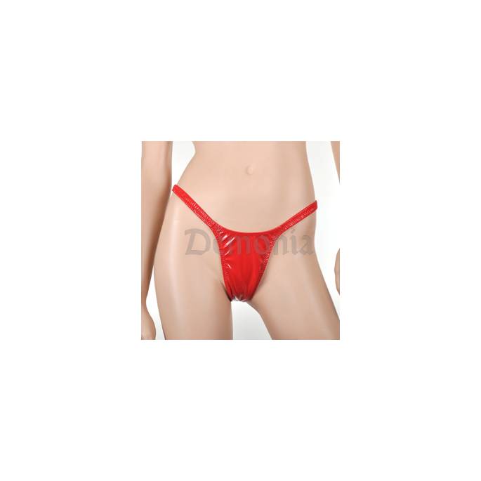 RED VINYL TRANSVESTITE THONG
