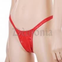 STRING TRAVESTI VINYLE ROUGE