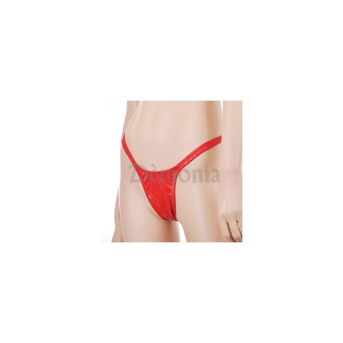 RED VINYL TRANSVESTITE THONG