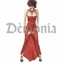 ROBE LATEX LONGUE ROUGE