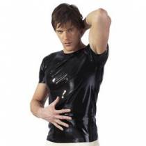 SCHWARZES LATEX-T-SHIRT