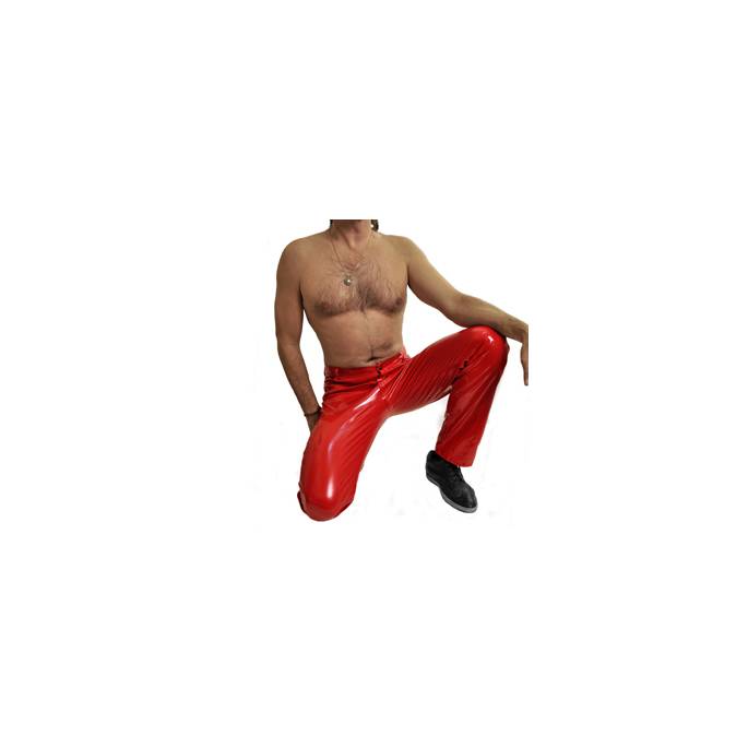 RED VINYL PANTS