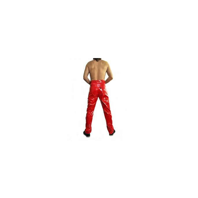 RED VINYL PANTS