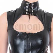 TOP LATEX ZIP ET LACET