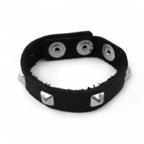 COCKRING LEDER 2 DRUCKKNÖPFE SCHWARZ