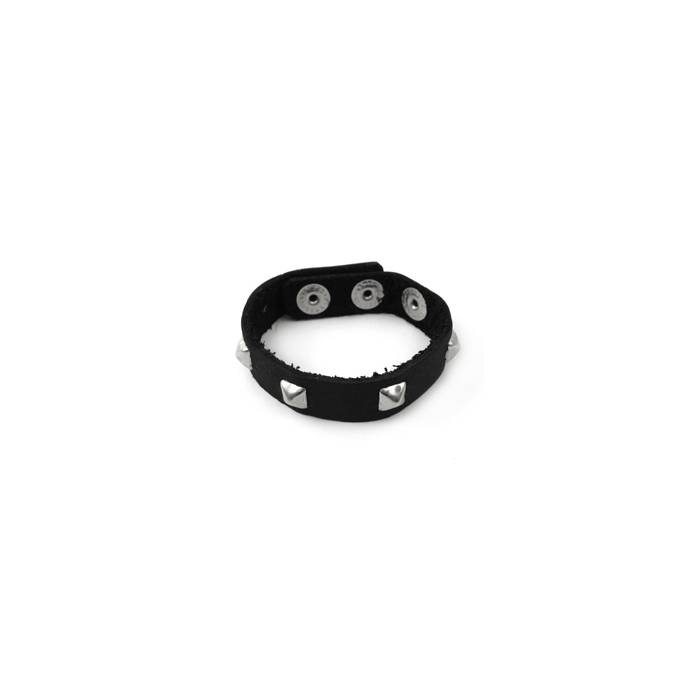 COCKRING LEDER 2 DRUCKKNÖPFE SCHWARZ