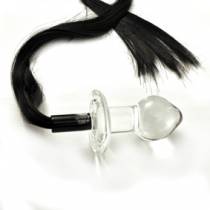GLASS PONYTAIL PLUG