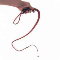 FOUET CUIR ROUGE AVEC MECHE