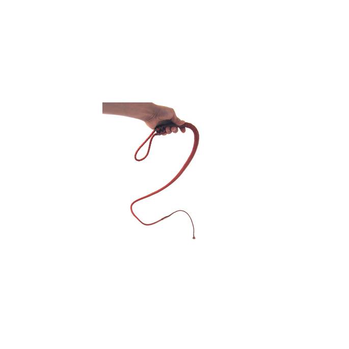RED LEATHER WHIP WITH HANDLE