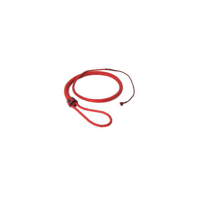 RED LEATHER WHIP WITH HANDLE