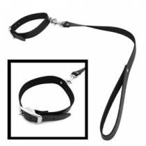 LEATHER LEASH AND COLLAR