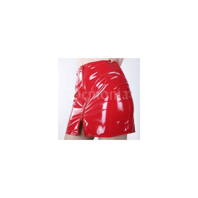 MINI JUPE VINYLE ROUGE