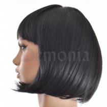 KURZE SCHWARZE KARO-PERÜCKE