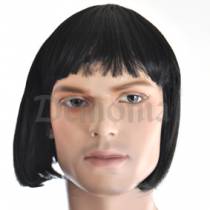 KURZE SCHWARZE KARO-PERÜCKE