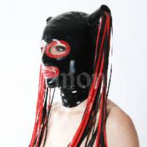 LATEX HOOD WITH QUILTS