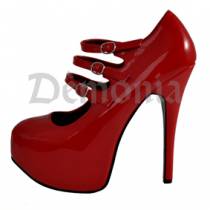 ESCARPINS VINYLE ROUGE