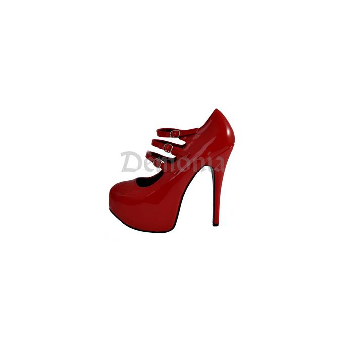 ESCARPINS VINYLE ROUGE